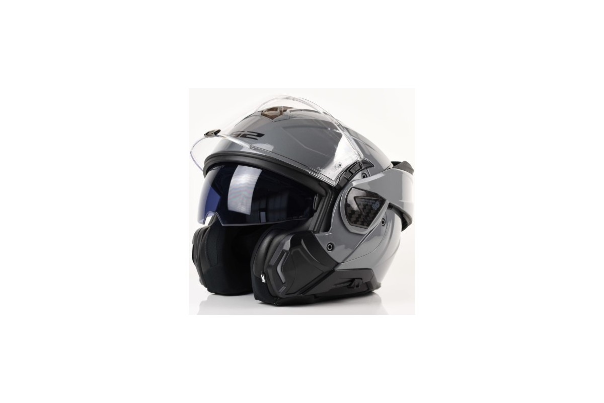 CASCO MODULARE REVERSIBILE LS2 ADVANT II FF910 SOLID NARDO GREY
