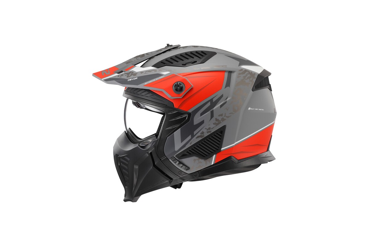 CASCO JET LS2 DRIFTER OF606 DEVOR M. SILVER TITANIUM RED-06