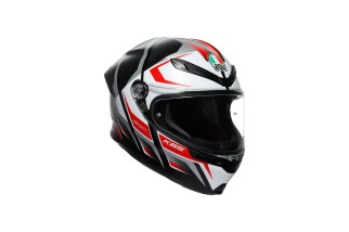 CASCO INTEGRALE AGV K6 S IN FIBRA CARBOARAMIDICA ECE 2206 KARVE MATT BLACK/GREY/RED