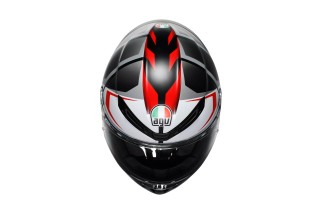 CASCO INTEGRALE AGV K6 S IN FIBRA CARBOARAMIDICA ECE 2206 KARVE MATT BLACK/GREY/RED