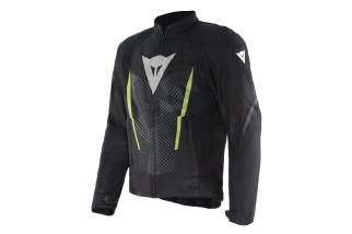 DAINESE HEROSPHERE AIR - GIUBBOTTO MOTO ESTIVO TRAFORATO UOMO BLACK/WHITE/YELLOW