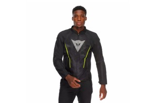 DAINESE HEROSPHERE AIR - GIUBBOTTO MOTO ESTIVO TRAFORATO UOMO BLACK/WHITE/YELLOW