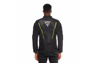 DAINESE HEROSPHERE AIR - GIUBBOTTO MOTO ESTIVO TRAFORATO UOMO BLACK/WHITE/YELLOW