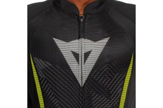 DAINESE HEROSPHERE AIR - GIUBBOTTO MOTO ESTIVO TRAFORATO UOMO BLACK/WHITE/YELLOW