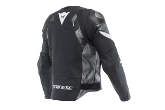 AVRO 5 - GIACCA MOTO IN PELLE UOMO BLACK/WHITE/ANTHRACITE