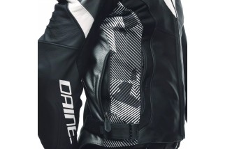AVRO 5 - GIACCA MOTO IN PELLE UOMO BLACK/WHITE/ANTHRACITE