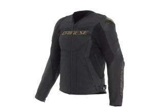 RACING 5 - GIACCA MOTO IN PELLE UOMO BLACK/GOLD
