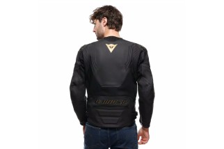 RACING 5 - GIACCA MOTO IN PELLE UOMO BLACK/GOLD
