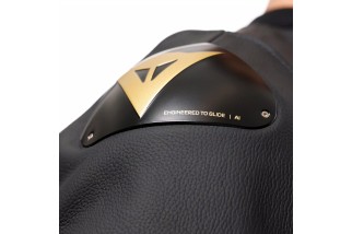 RACING 5 - GIACCA MOTO IN PELLE UOMO BLACK/GOLD