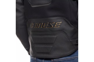 RACING 5 - GIACCA MOTO IN PELLE UOMO BLACK/GOLD