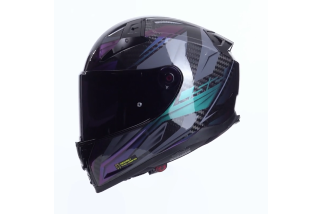 CASCO INTEGRALE IN CARBONIO LS2 VECTOR II CARBON FF811 SAVAGE CHAMELEON-06 GLOSS