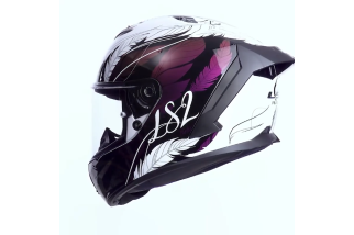 CASCO INTEGRALE LS2 RAPID III FF820 BOHO WHITE BLACK PINK