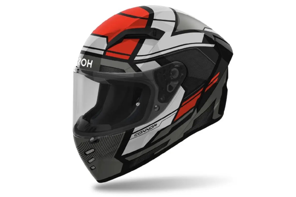 CASCO INTEGRALE AIROH CONNOR EGO RED GLOSS
