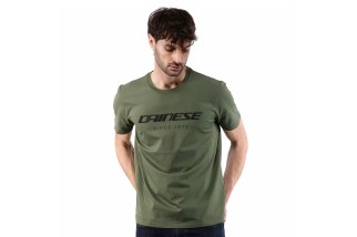 DAINESE ESSENCE WORDMARK - T-SHIRT GIROCOLLO UOMO GREEN-BRONZE