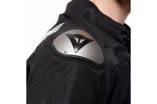 DAINESE VENTAR AIR TEX - GIACCA MOTO ESTIVA IN TESSUTO UOMO BLACK WHITE RED
