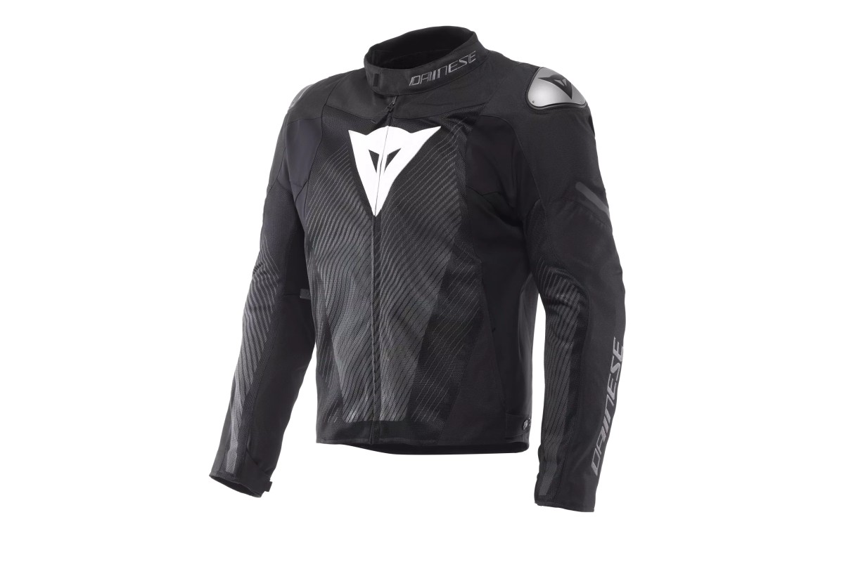 DAINESE VENTAR AIR TEX - GIACCA MOTO ESTIVA IN TESSUTO UOMO BLACK ANTHRACITE WHITE