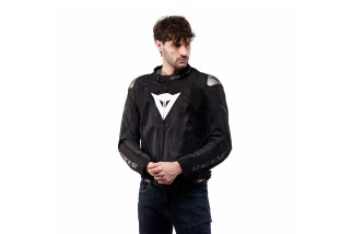 DAINESE VENTAR AIR TEX - GIACCA MOTO ESTIVA IN TESSUTO UOMO BLACK ANTHRACITE WHITE
