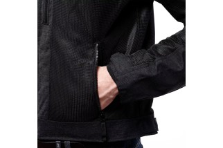 DAINESE ALFAMA AIR TEX - GIACCA MOTO ESTIVA IN TESSUTO UOMO DARK GREY BLACK