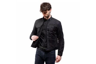 DAINESE ALFAMA AIR TEX - GIACCA MOTO ESTIVA IN TESSUTO UOMO DARK GREY BLACK