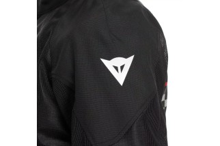 DAINESE HEROSPHERE AIR - GIUBBOTTO MOTO ESTIVO UOMO BLACK/WHITE STRIPES/RED