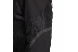 DAINESE HEROSPHERE AIR - GIUBBOTTO MOTO ESTIVO UOMO BLACK/WHITE STRIPES/RED