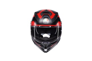 CASCO INTEGRALE AGV K7 IN FIBRA CARBOARAMIDICA ECE 2206  GLIMPSE MATT BLACK/RED