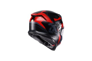 CASCO INTEGRALE AGV K7 IN FIBRA CARBOARAMIDICA ECE 2206  GLIMPSE MATT BLACK/RED