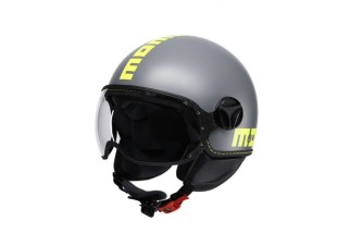 CASCO JET MOMODESIGN FGTR CLASSIC FLUO MATT GREY / YELLOW FLUO
