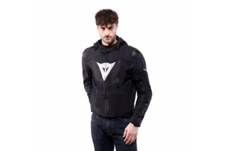 DAINESE SUPER SPRINT AIR TEX - GIACCA MOTO ESTIVA IN TESSUTO UOMO BLACK/WHITE