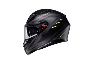 CASCO INTEGRALE AGV K3 ECE 2206 SYTH MATT BLACK YELLOW FLUO