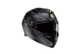CASCO INTEGRALE AGV K3 ECE 2206 SYTH MATT BLACK YELLOW FLUO