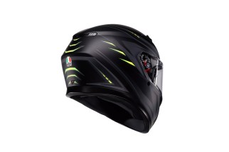 CASCO INTEGRALE AGV K3 ECE 2206 SYTH MATT BLACK YELLOW FLUO