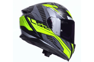 CASCO INTEGRALE IN CARBONIO LS2 VECTOR II CARBON FF811 SAVAGE GLOSS GIALLO FLUO