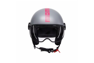 CASCO JET MOMODESIGN FGTR CLASSIC FLUO MATT GREY / FUCSIA