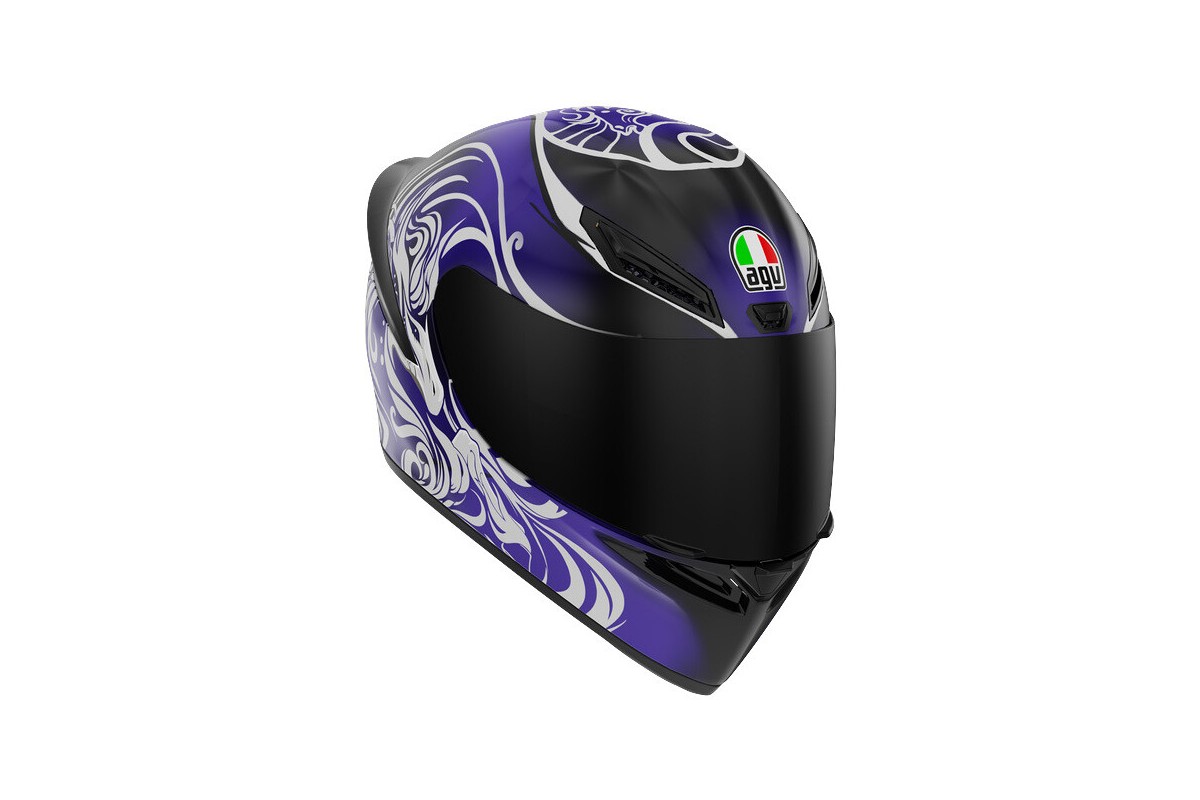 AGV CASCO INTEGRALE K1 S ECE 2206 WINDRUNNER BLACK/PURPLE/SILVER