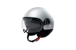 CASCO MOTO JET MOMODESIGN FGTR EVO MONO E2206 GRADIAL MATE ICE GREY / PINK