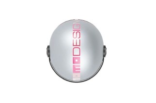 CASCO MOTO JET MOMODESIGN FGTR EVO MONO E2206 GRADIAL MATE ICE GREY / PINK