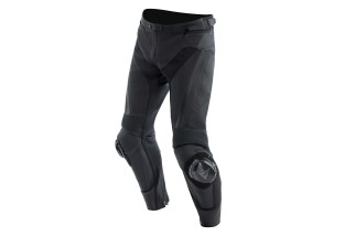 DELTA 4 - PANTALONI DA MOTO IN PELLE UOMO BLACK/BLACK