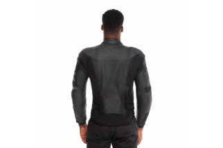 IPERATTIVA - GIACCA DA MOTO IN PELLE E TESSUTO DA UOMO