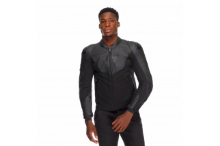 IPERATTIVA - GIACCA DA MOTO IN PELLE E TESSUTO DA UOMO