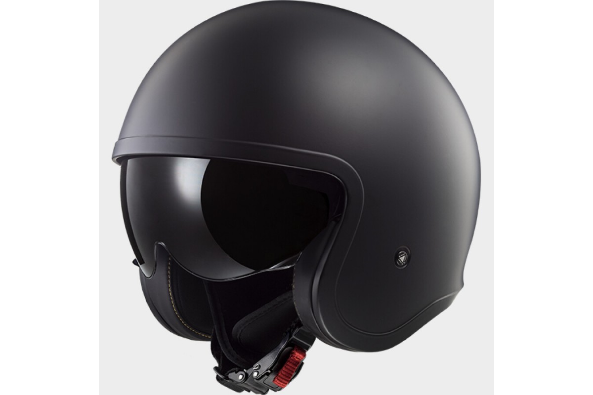 CASCO LS2 SPITFIRE II OF599 SOLID MATT BLACK-06