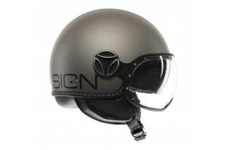 CASCO MOTO JET MOMODESIGN FGTR EVO MONO E2206 TITANIO OPACO / NERO